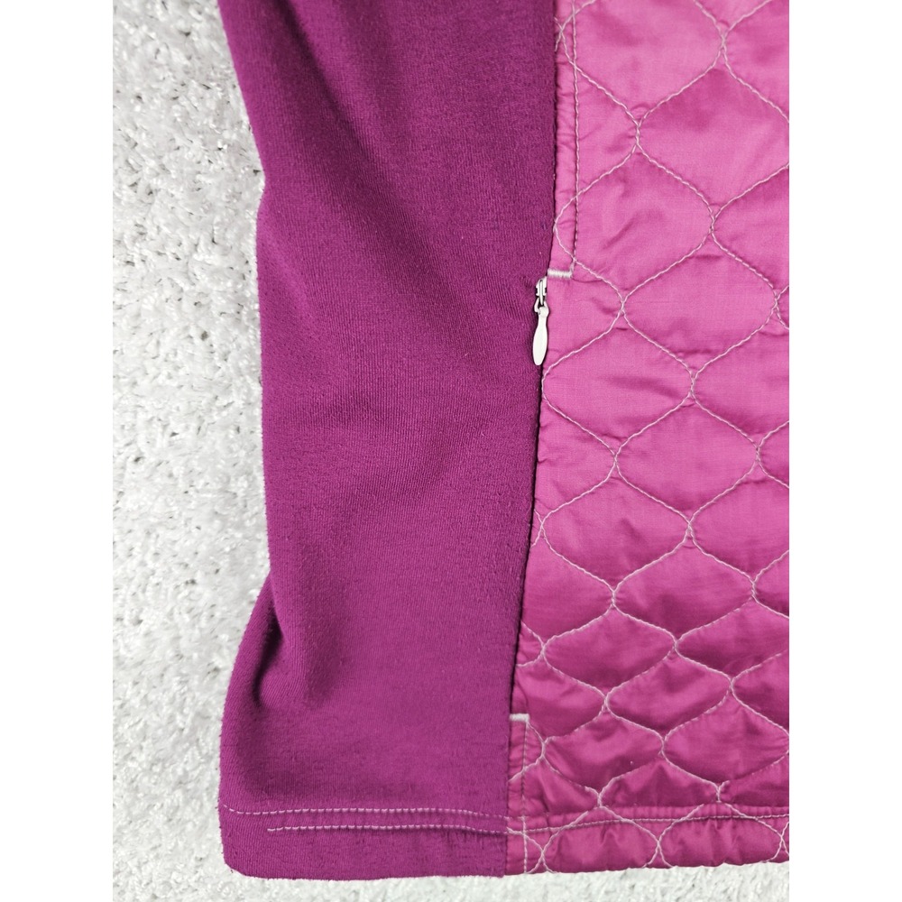 L.L.Bean Women's Vest Size Medium Ombre Pink Quilted Fleece‎ Side Panels Puffer - Picture 4 of 15